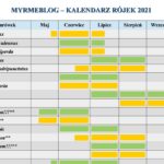 Kalendarz rójek 2021